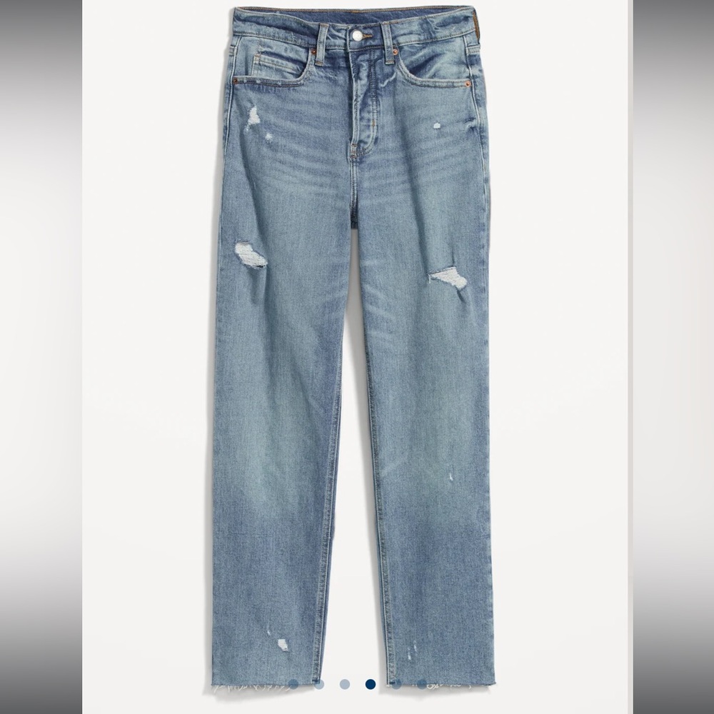 NWT - OLD NAVY Extra High-Waisted Curvy Straight Jeans  - Size 6